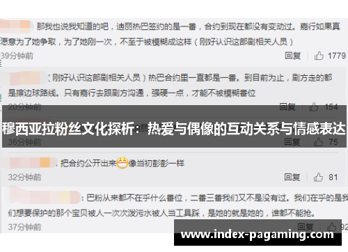 穆西亚拉粉丝文化探析：热爱与偶像的互动关系与情感表达